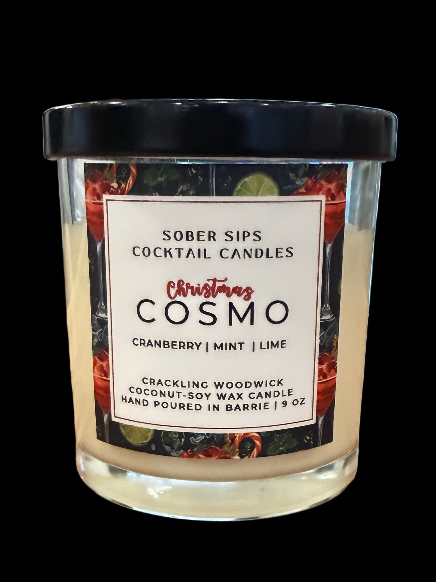 Christmas Cosmo scented crackling woodwick coconut-soy wax holiday candle