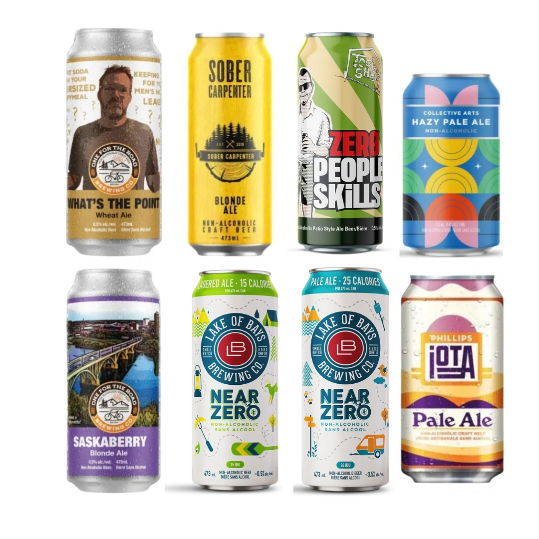 Sober Sampler: Blonde/Ale Mixed Variety Pack Non-Alcoholic Beer