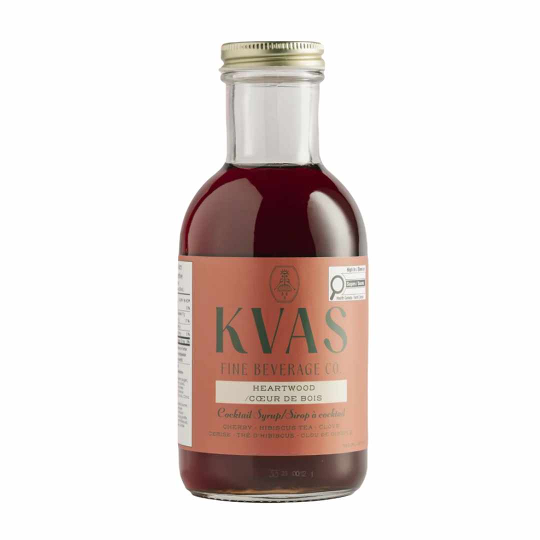 KVAS Fine Beverage Co. Heartwood Cocktail Syrup (Previously Cherry Hibiscus Syrup)