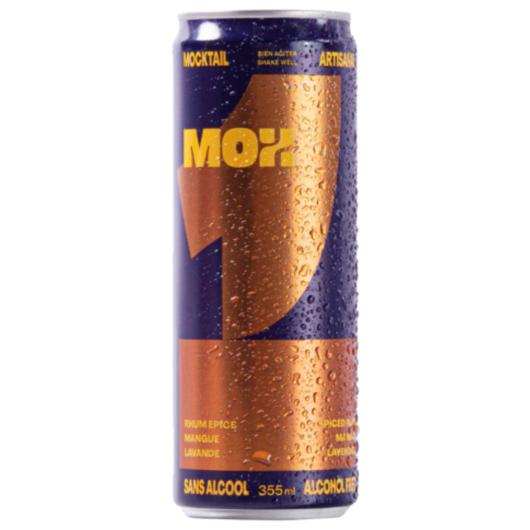 Mox Mocktails | Mox 1 - Non-Alcoholic Spiced Rum, Mango, and Lavender