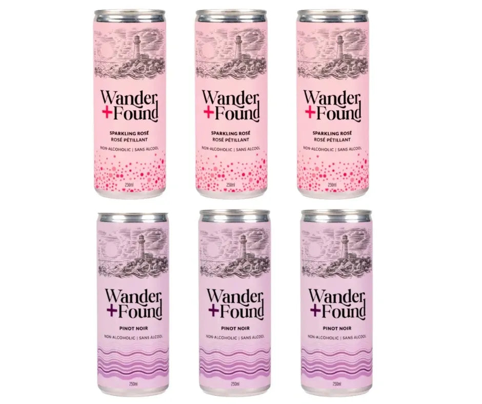Sober Sampler: Wander & Found Non-Alcoholic Wine Mixed 6 pack