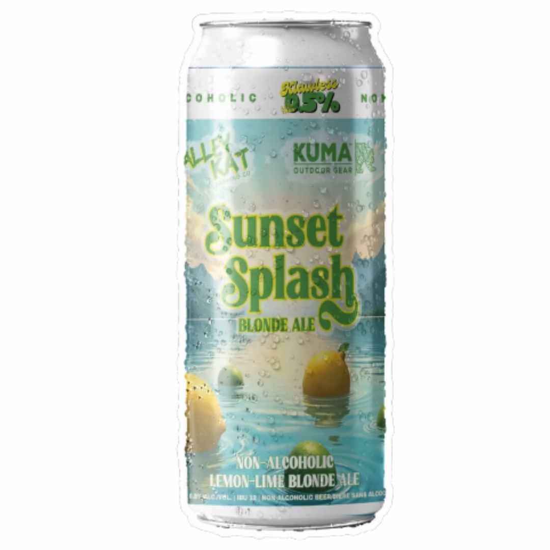 Alley Kat Brewing Co. Sunset Splash Non-Alcoholic Lemon-Lime Blonde Ale