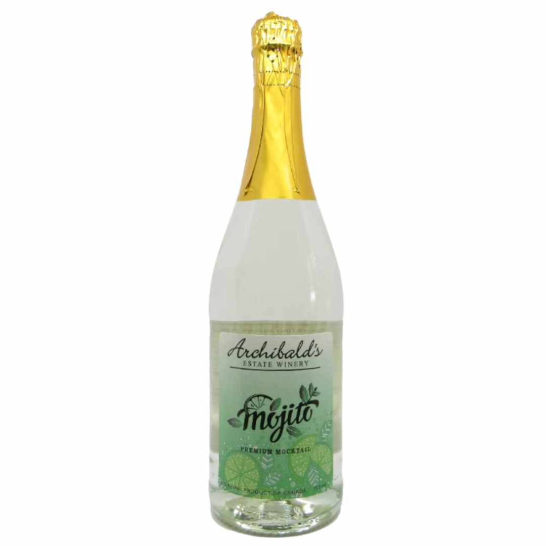 Bottle of Archibald's Mojito on a white background