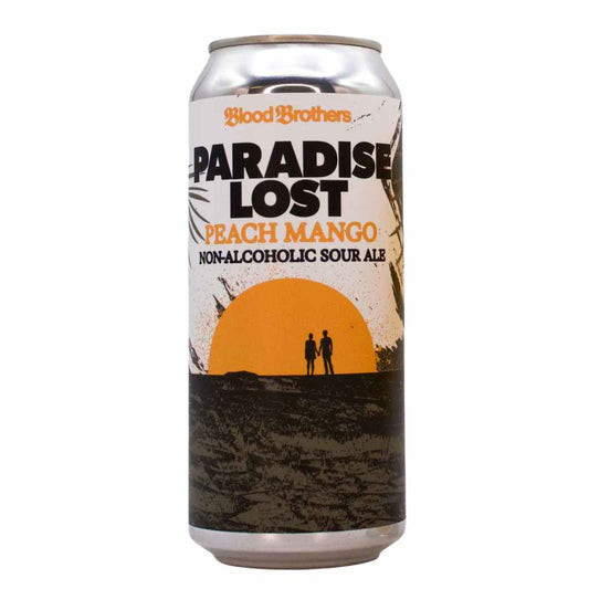 Blood Brothers Brewing Paradise Lost Peach Mango Non-Alcoholic Sour Ale