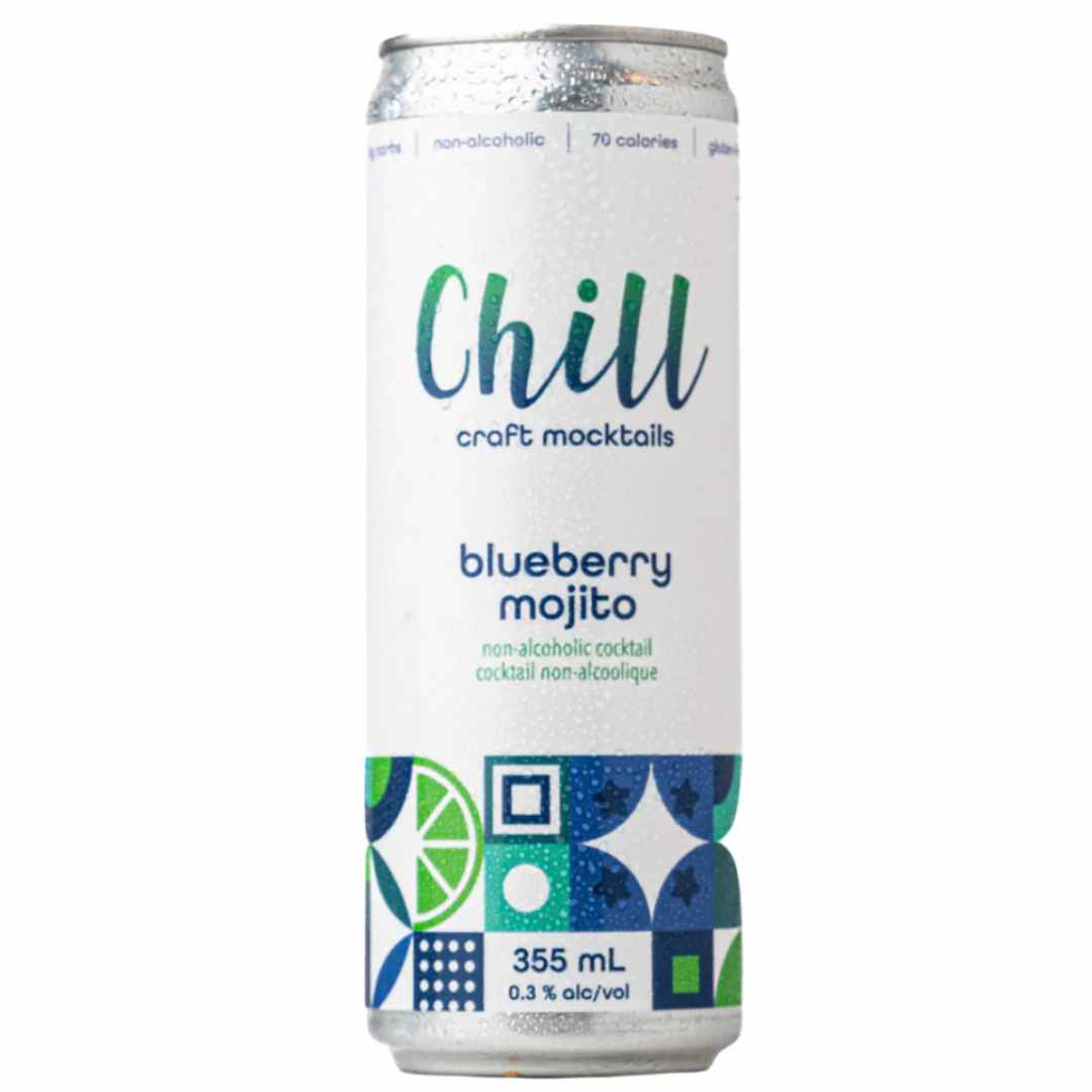 Chill Street Non-Alcoholic Blueberry Mojito Mocktail