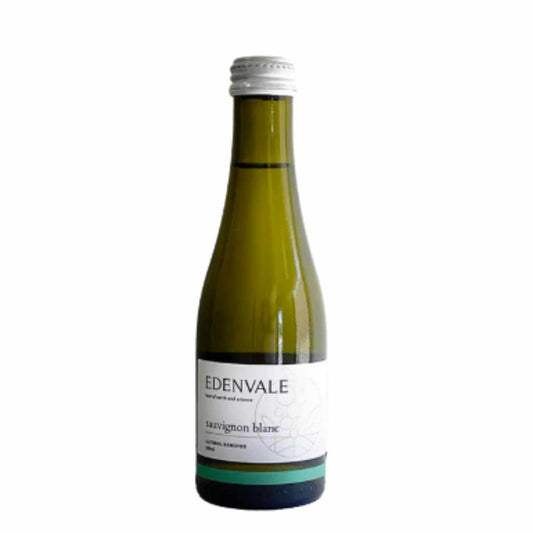 Edenvale Sauvignon Blanc non alcoholic wine bottle on a white background