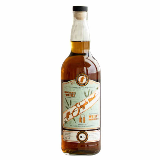 Bottle of HP Single Malt non-alcoholic whiskey 