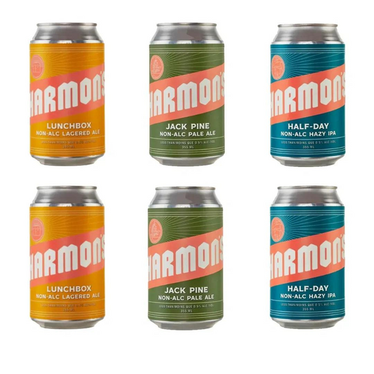 Harmon's Sober Sampler: Mixed Variety 6 Pack (Non-Alcoholic) Beer