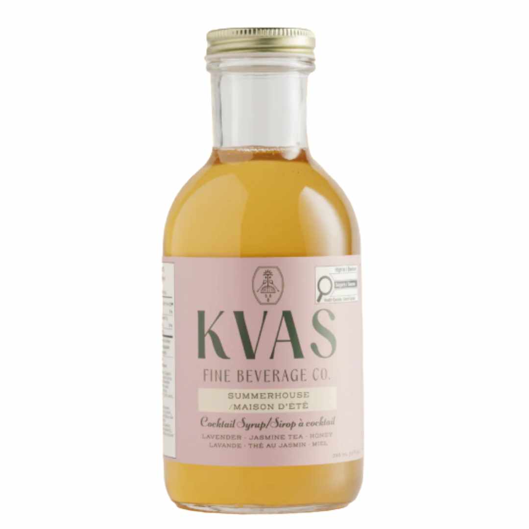 KVAS Fine Beverage Co. Summerhouse Cocktail Syrup | Lavender, Jasmine & Honey