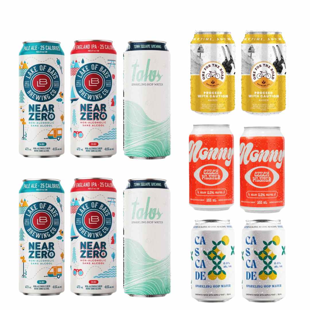 Sober Sampler: Low Sugar/Low Carb/ Low Calorie Beer & Hopwater 12 Pack