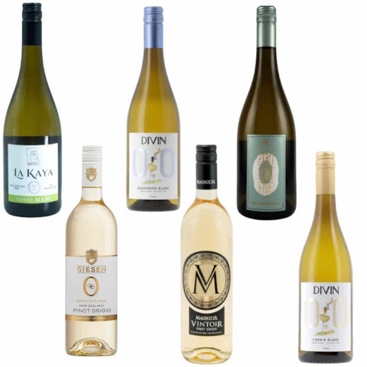 Sober Sampler| Non-Alcoholic Wine Sampler – White Wine Variety 6 Pack