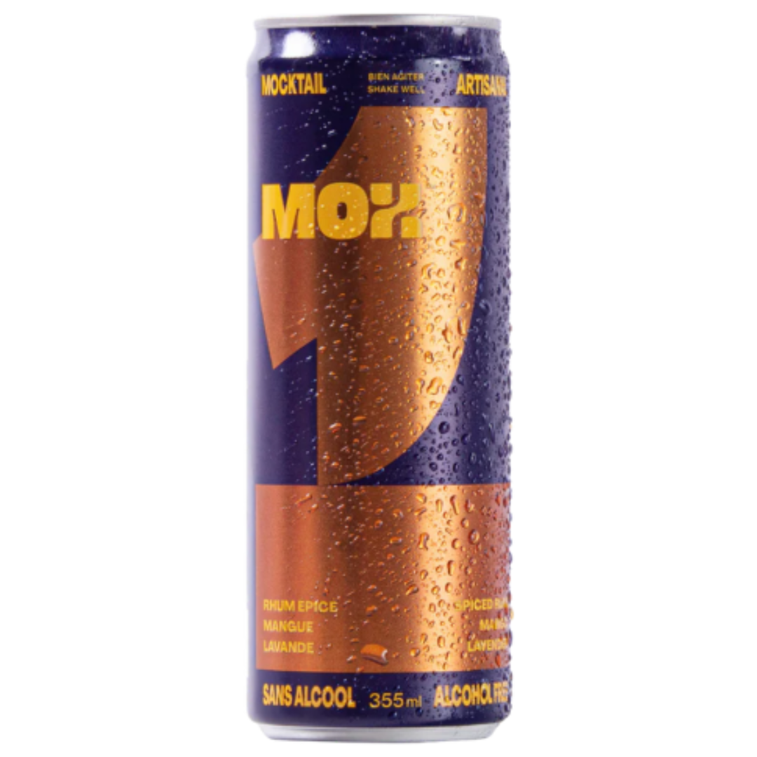 Mox Mocktails |  Mox 1 - Non-Alcoholic Spiced Rum, Mango, and Lavender