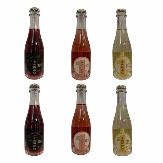 Sober Sampler: NO SUGAR/NO CARB Ones+ Assorted Sparkling Wine 6pk bottles