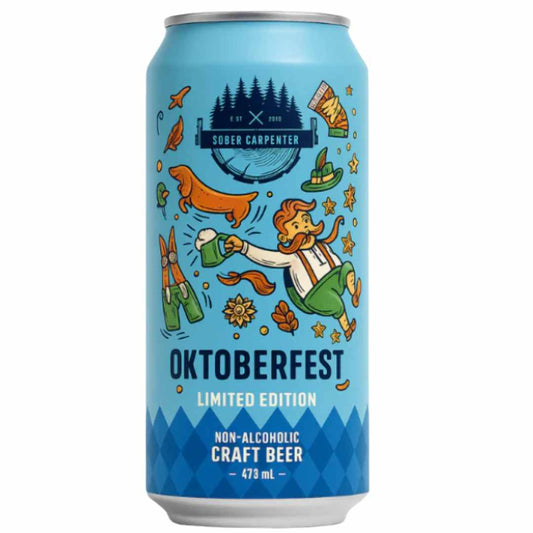 Can of Sober Carpenter Limited Edition Oktoberfest non-alcoholic craft beer 