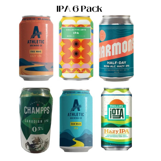 BFCM | IPA Sober Sampler: Mixed Variety 6 Pack (Non-Alcoholic) Beer Short Cans