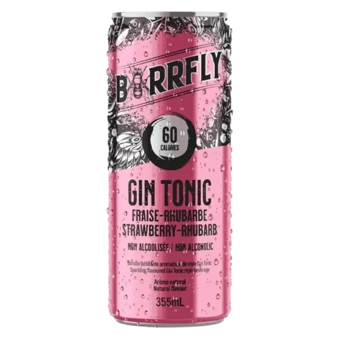 Barrfly Non-Alcoholic Strawberry-Rhubarb Gin & Tonic