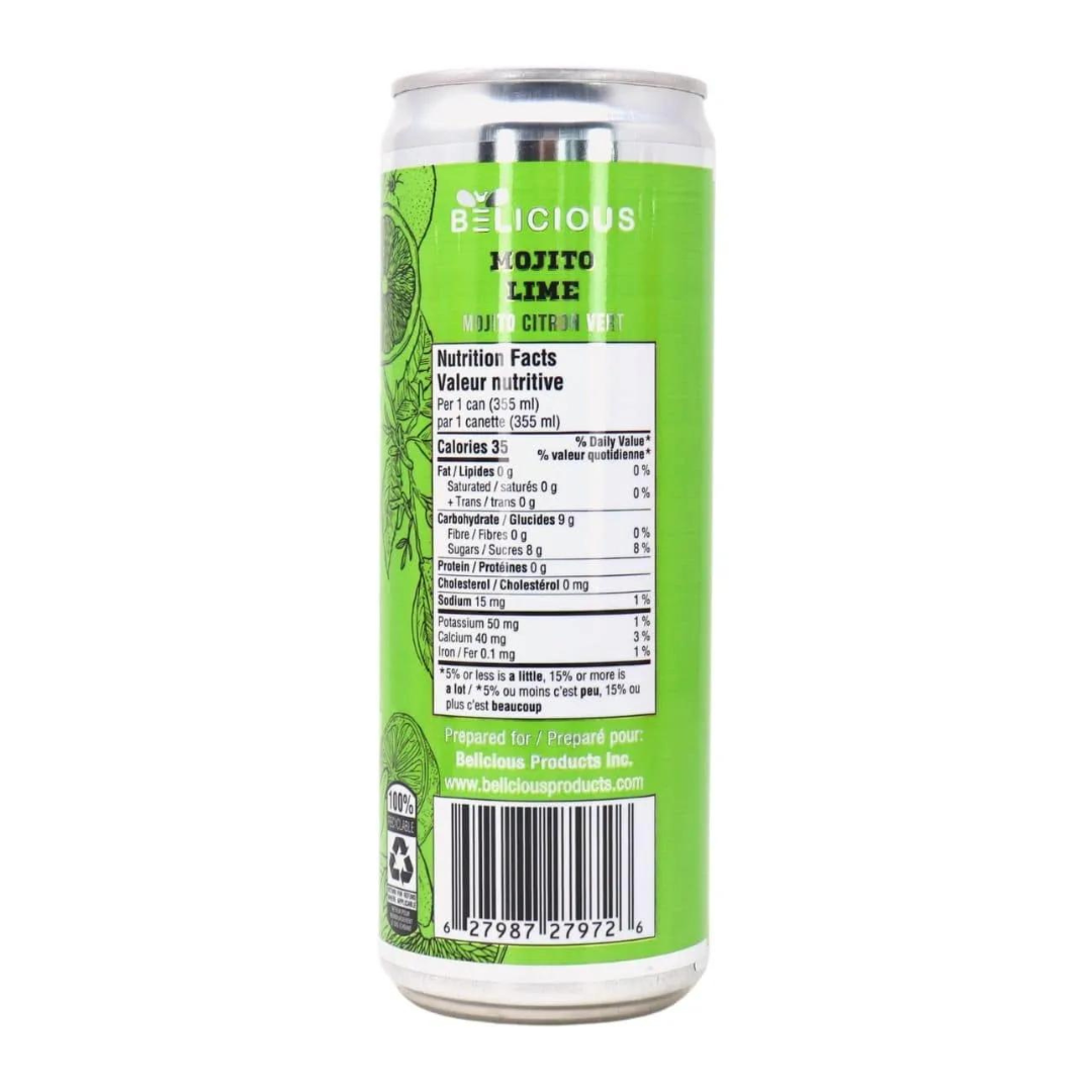 Belicious Mojito Lime Raw Honey Sparkling Beverage