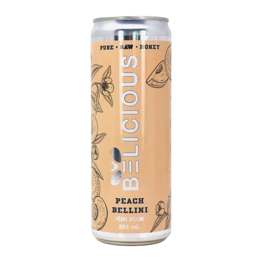 Belicious Peach Bellini Raw Honey Sparkling Beverage