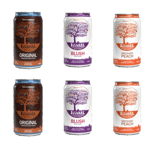 Bulwark Sober Sampler: Mixed Variety Pack Non-Alcoholic Cider