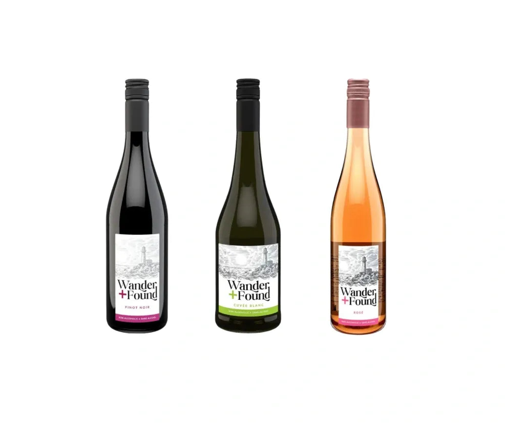 Sober Sampler: Wander & Found Mixed 3 Pack Non-Alcoholic Wines