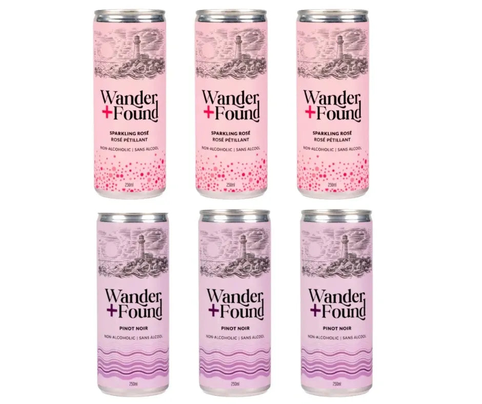 BFCM | Sober Sampler: Wander & Found Non-Alcoholic Wine Mixed 6 pack