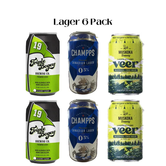 BFCM | Lager Sober Sampler:  Mixed Variety Non-Alcoholic Beer 6 Pack